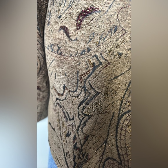 Harve Benard Brown Cropped Blazer with Snakeskin Print - Picture 9 of 12